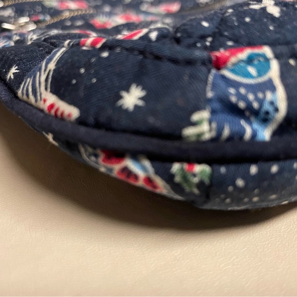Vera Bradley Holiday Owls Christmas Iconic Triple Zip Crossbody Bag, EUC - Picture 3 of 5